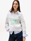 Tommy Jeans Varsity Kadın Gri Kazak Tommy Jeans Varsity Kadın Gri Kazak