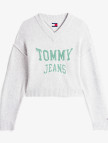 Tommy Jeans Varsity Kadın Gri Kazak Tommy Jeans Varsity Kadın Gri Kazak