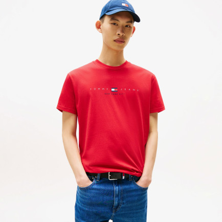 Tommy Jeans Regular Flag Linear Erkek Kırmızı T-Shirt Tommy Jeans Regular Flag Linear Erkek Kırmızı T-Shirt