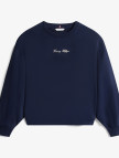 Tommy Hilfiger Classic Script Terry Kadın Mavi Sweatshirt Tommy Hilfiger Classic Script Terry Kadın Mavi Sweatshirt