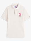 Tommy Jeans Regular Monogram Erkek Beyaz Polo Tommy Jeans Regular Monogram Erkek Beyaz Polo