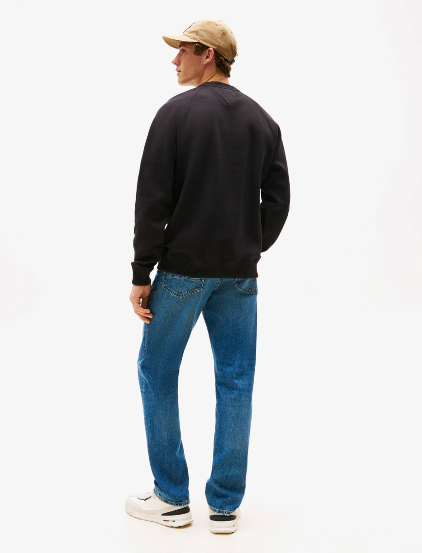 Tommy Hilfiger Monogram Erkek Siyah Sweatshirt Tommy Hilfiger Monogram Erkek Siyah Sweatshirt