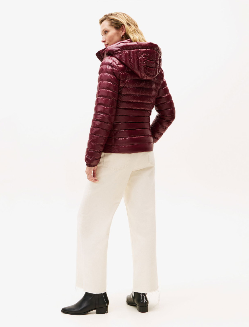 Tommy Hilfiger Padded Slim Kadın Kırmızı Puffer Mont Tommy Hilfiger Padded Slim Kadın Kırmızı Puffer Mont