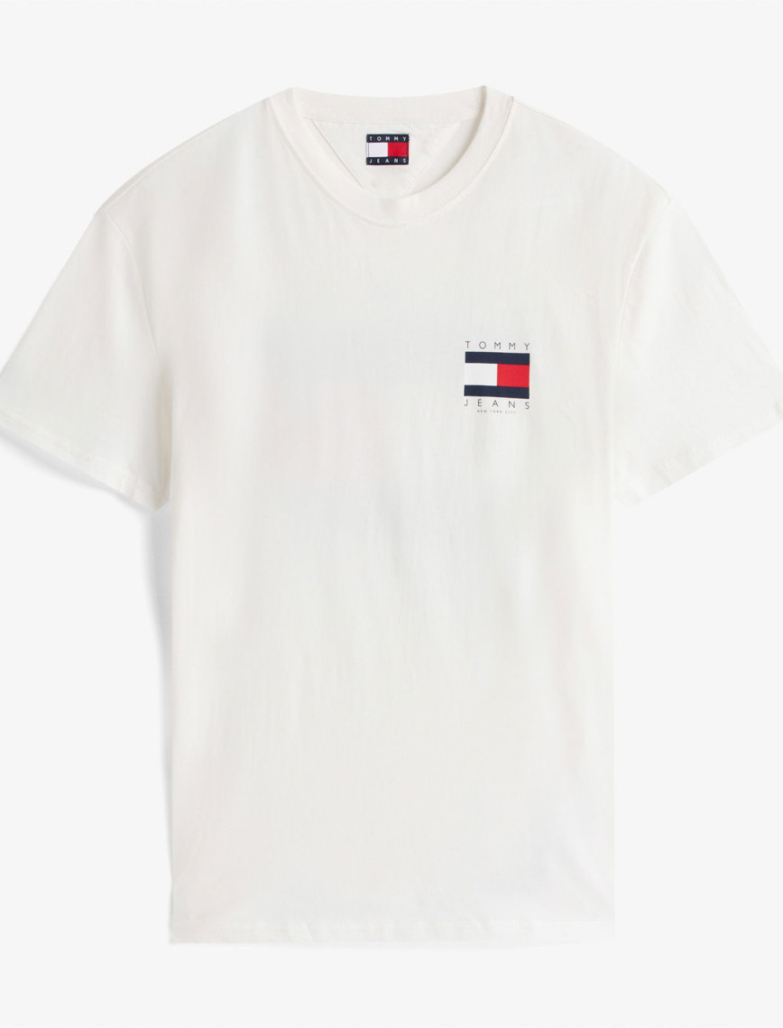 Tommy Jeans Regular Flag Erkek Beyaz T-Shirt Tommy Jeans Regular Flag Erkek Beyaz T-Shirt