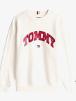 Tommy Hilfiger Varsity Raised Print Çocuk Beyaz Sweatshirt Tommy Hilfiger Varsity Raised Print Çocuk Beyaz Sweatshirt
