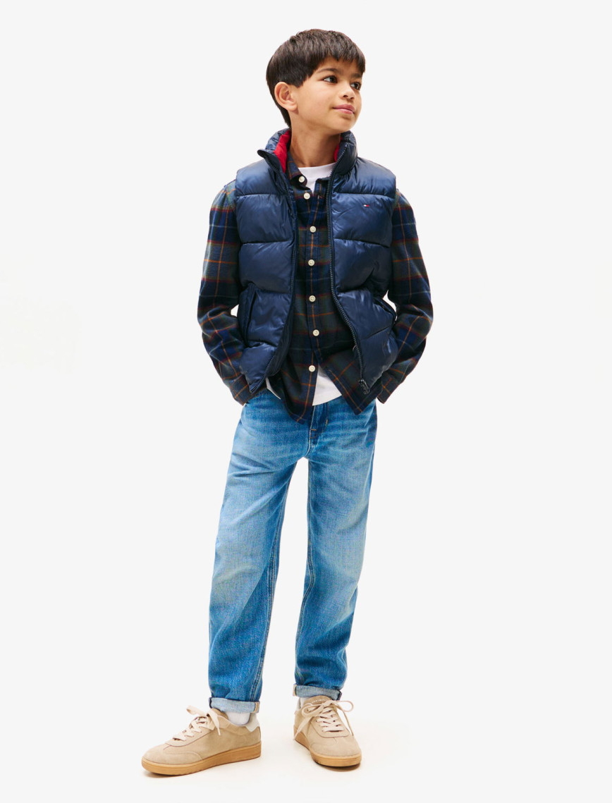 Tommy Hilfiger Essential Padded Çocuk Mavi Yelek Tommy Hilfiger Essential Padded Çocuk Mavi Yelek