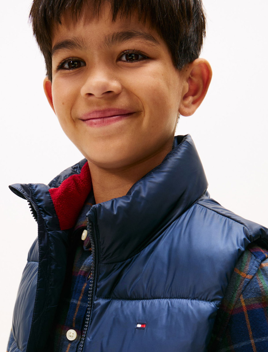 Tommy Hilfiger Essential Padded Çocuk Mavi Yelek Tommy Hilfiger Essential Padded Çocuk Mavi Yelek