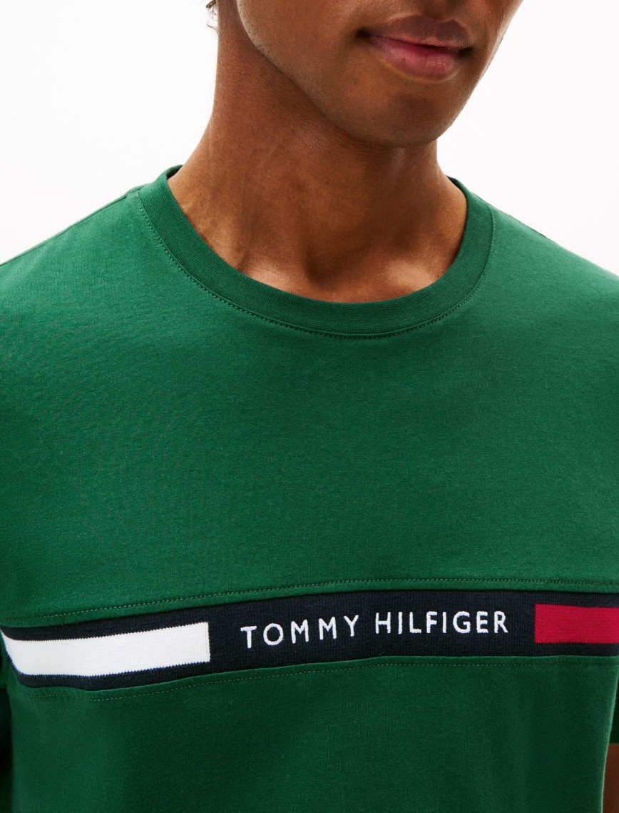Tommy Hilfiger Chest Insert Erkek Yeşil T-Shirt Tommy Hilfiger Chest Insert Erkek Yeşil T-Shirt