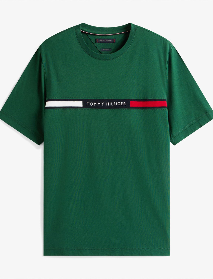 Tommy Hilfiger Chest Insert Erkek Yeşil T-Shirt Tommy Hilfiger Chest Insert Erkek Yeşil T-Shirt