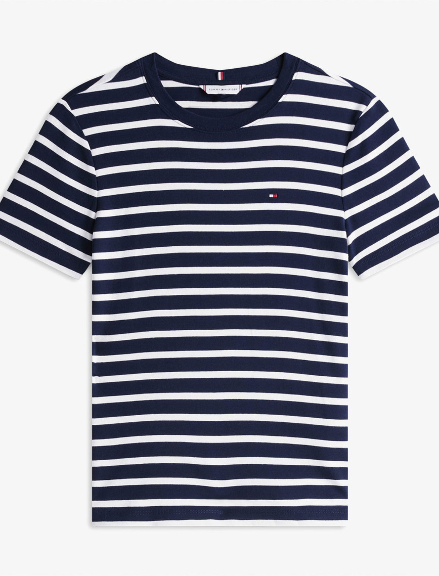 Tommy Hilfiger Slim Cody Kadın Mavi T-Shirt Tommy Hilfiger Slim Cody Kadın Mavi T-Shirt