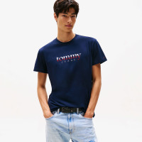 Tommy Jeans Regular Erkek Mavi T-Shirt Tommy Jeans Regular Erkek Mavi T-Shirt