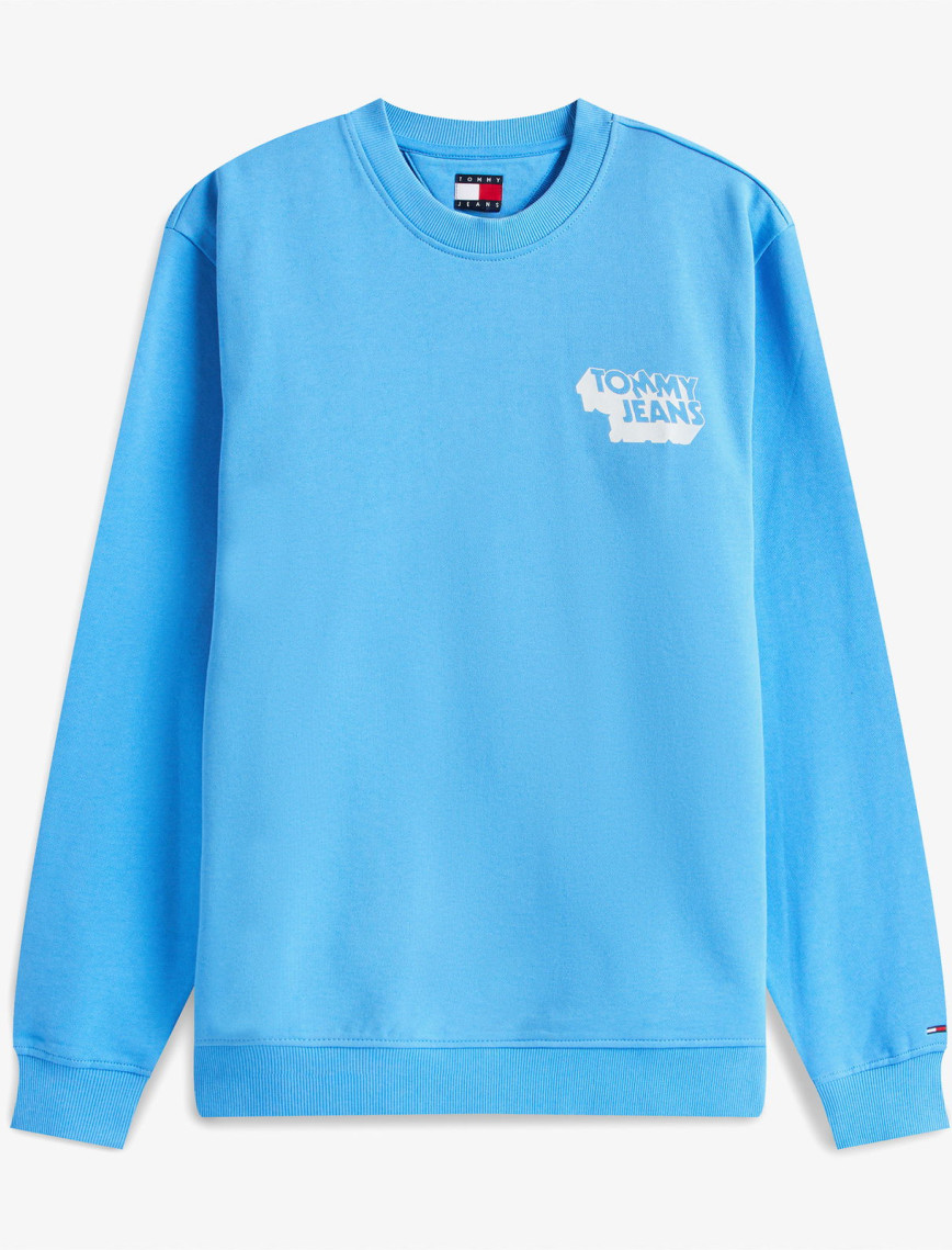 Tommy Jeans Regular Stack Erkek Mavi Sweatshirt Tommy Jeans Regular Stack Erkek Mavi Sweatshirt