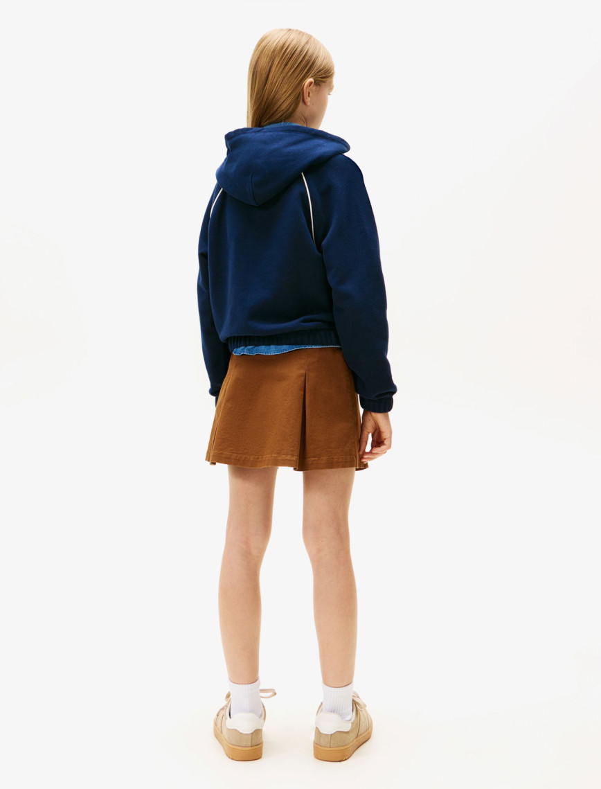 Tommy Hilfiger Varsity Çocuk Mavi Fermuarlı Hoodie Tommy Hilfiger Varsity Çocuk Mavi Fermuarlı Hoodie