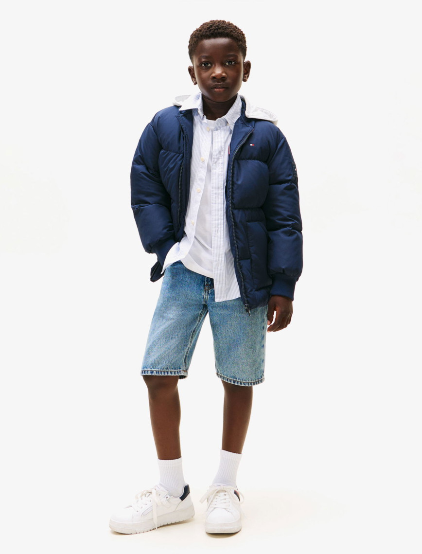 Tommy Hilfiger Flag Down Çocuk Mavi Puffer Mont Tommy Hilfiger Flag Down Çocuk Mavi Puffer Mont