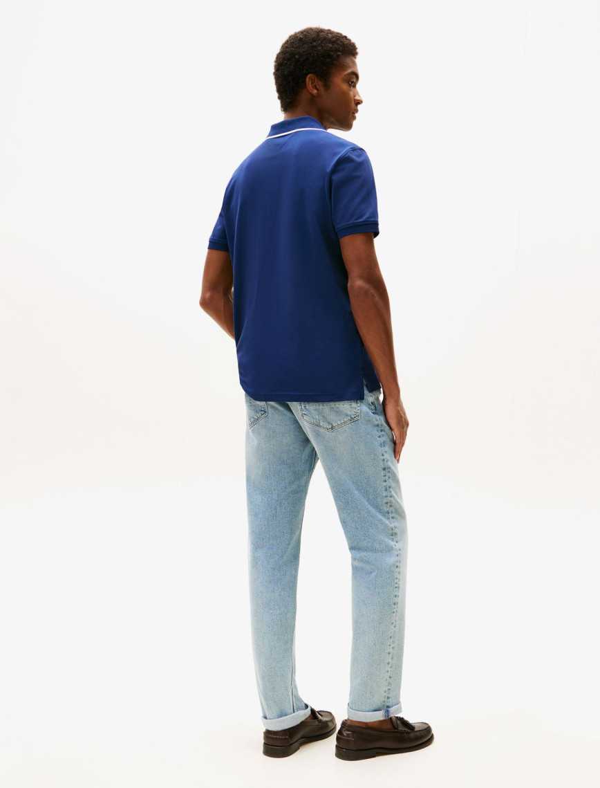 Tommy Hilfiger Performance Pique Regular Tipped Erkek Mavi Polo Tommy Hilfiger Performance Pique Regular Tipped Erkek Mavi Polo