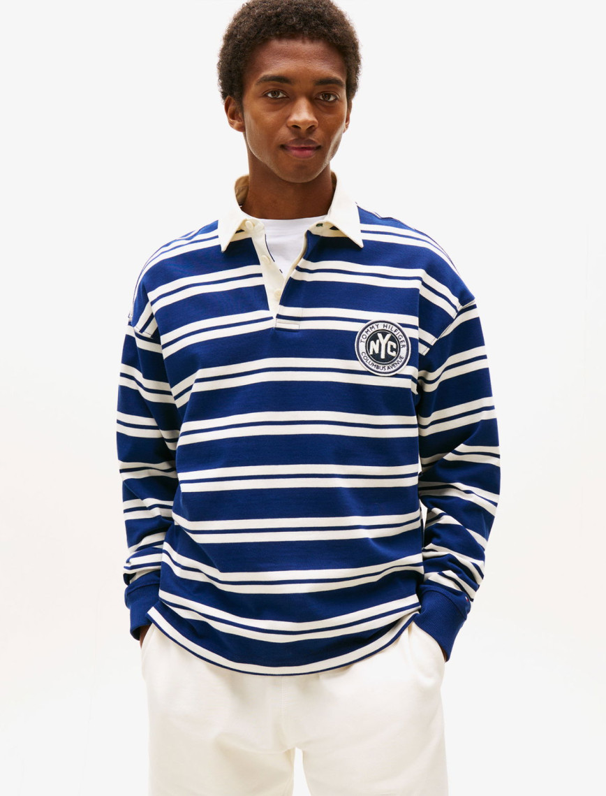 Tommy Hilfiger Authentic Stripe Erkek Beyaz Çizgili Sweatshirt Tommy Hilfiger Authentic Stripe Erkek Beyaz Çizgili Sweatshirt