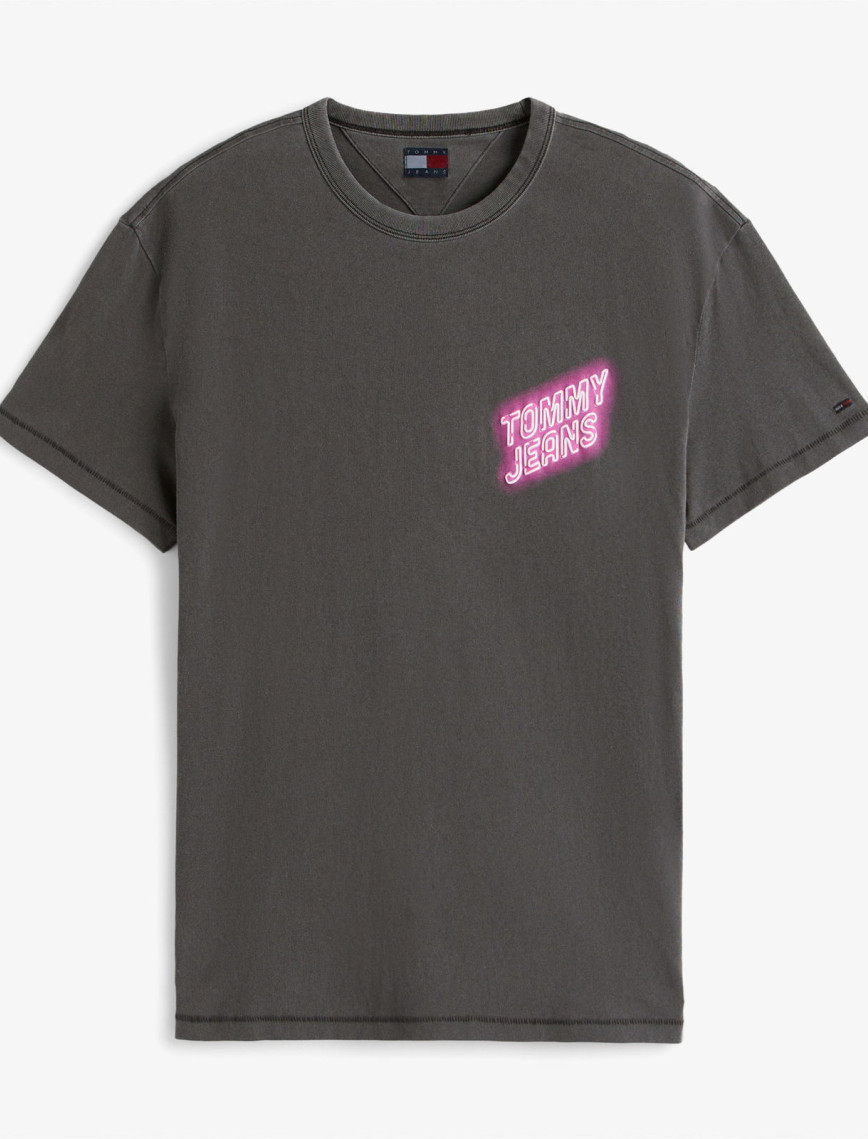 Tommy Jeans Regular Novelty Fair Erkek Siyah T-Shirt Tommy Jeans Regular Novelty Fair Erkek Siyah T-Shirt