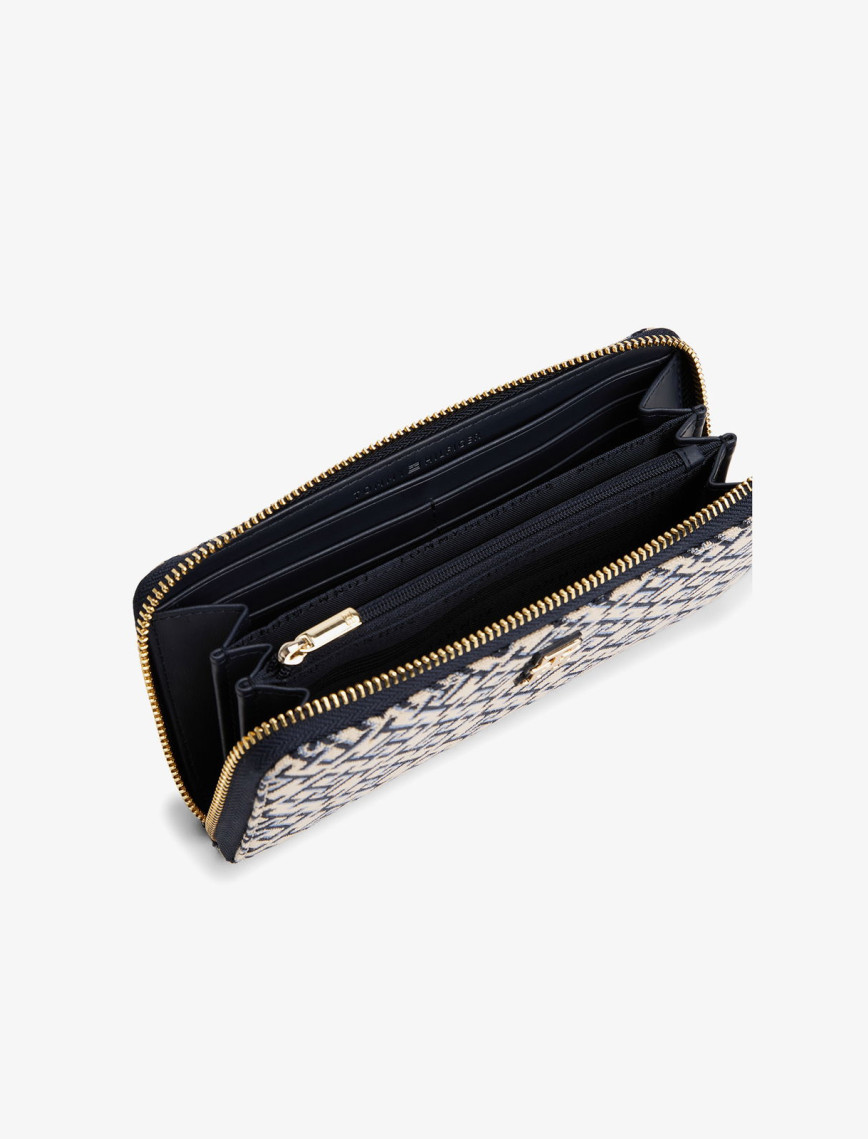 Tommy Hilfiger Jacquard Kadın Mavi Cüzdan Tommy Hilfiger Jacquard Kadın Mavi Cüzdan