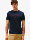 Tommy Hilfiger Stack Graphic Erkek Mavi T-Shirt Tommy Hilfiger Stack Graphic Erkek Mavi T-Shirt