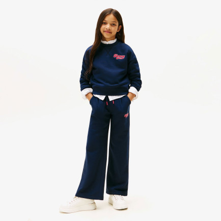 Tommy Hilfiger Wide Leg Varsity Flock Çocuk Mavi Eşofman Altı Tommy Hilfiger Wide Leg Varsity Flock Çocuk Mavi Eşofman Altı