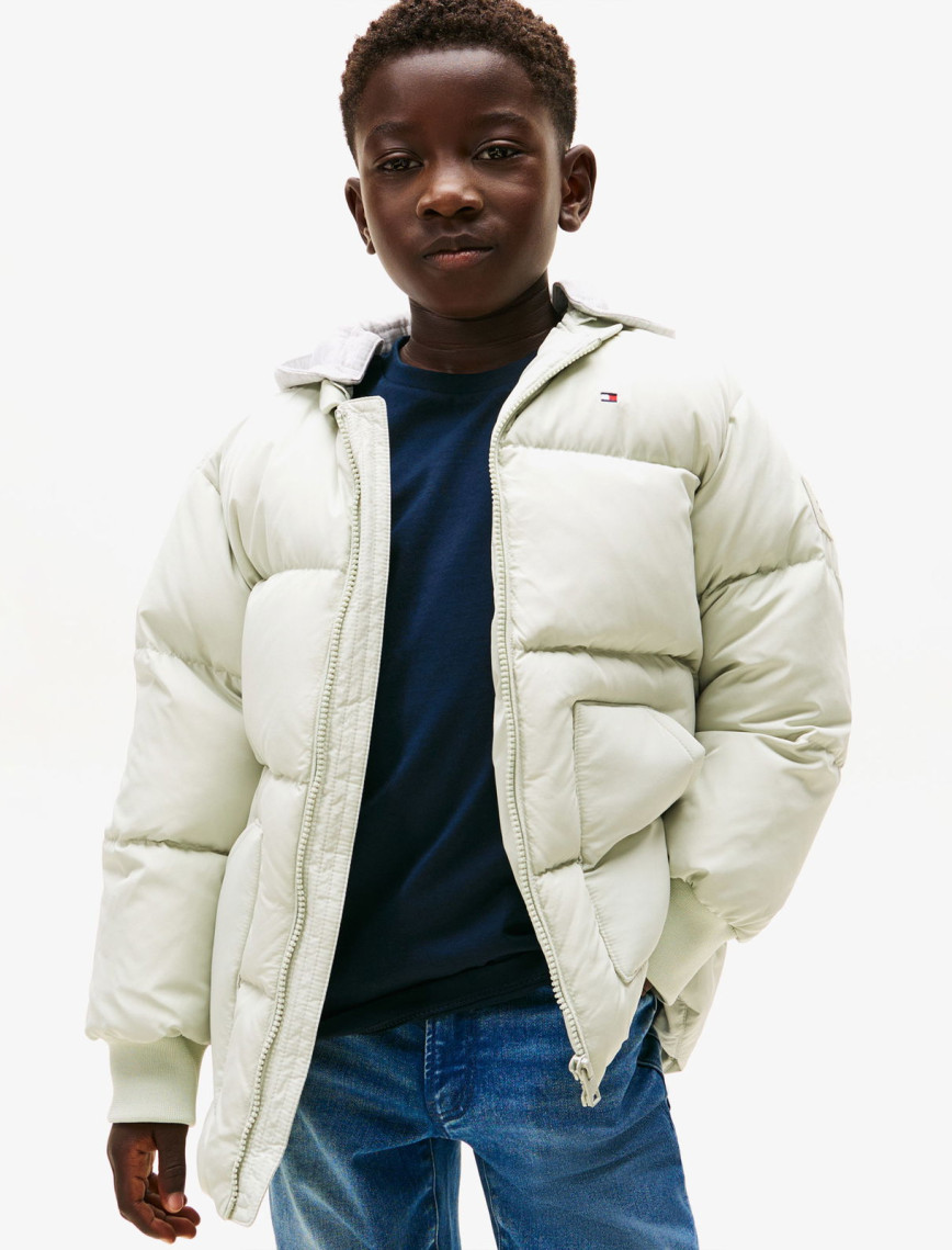 Tommy Hilfiger Flag Down Çocuk Mavi Puffer Mont Tommy Hilfiger Flag Down Çocuk Mavi Puffer Mont