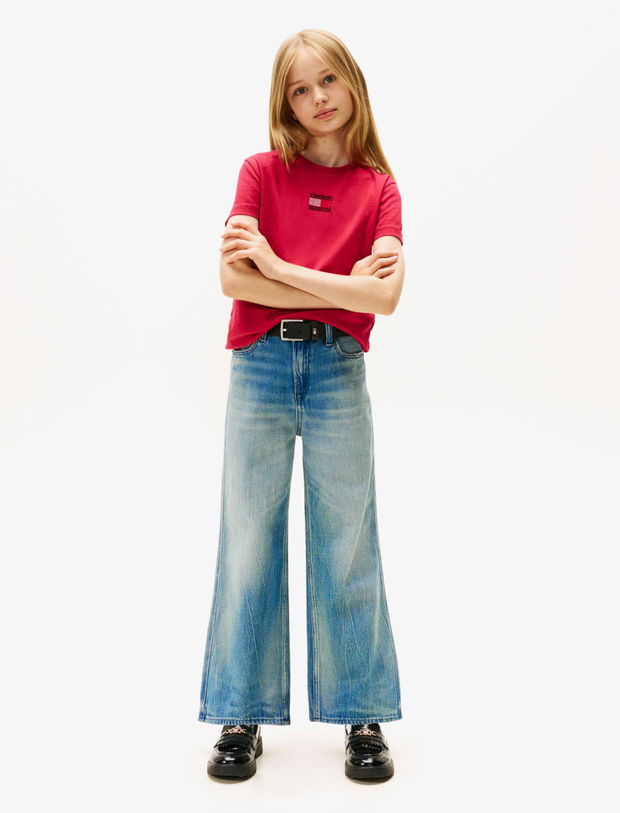 Tommy Hilfiger Rhine Stone Flag Çocuk Kırmızı T-Shirt Tommy Hilfiger Rhine Stone Flag Çocuk Kırmızı T-Shirt