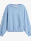 Tommy Hilfiger Classic Script Terry Kadın Mavi Sweatshirt Tommy Hilfiger Classic Script Terry Kadın Mavi Sweatshirt