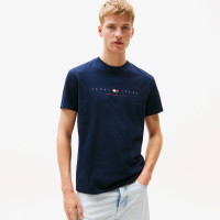 Tommy Jeans Regular Flag Linear Erkek Mavi T-Shirt Tommy Jeans Regular Flag Linear Erkek Mavi T-Shirt