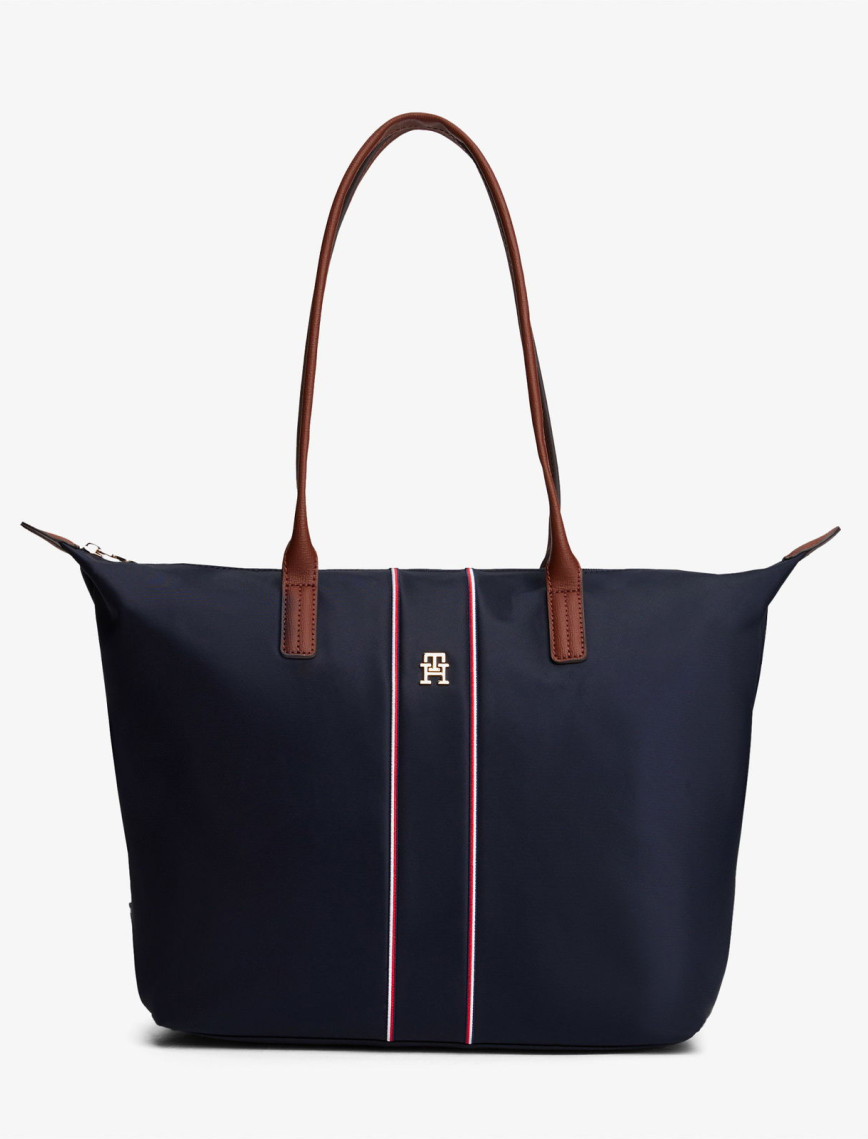 Tommy Hilfiger Popette Corp Kadın Mavi Tote Çanta Tommy Hilfiger Popette Corp Kadın Mavi Tote Çanta