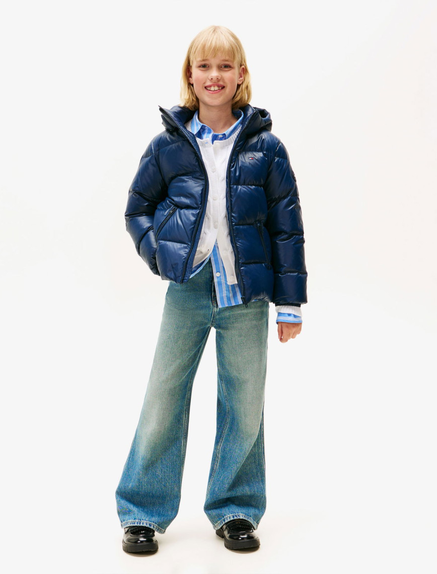 Tommy Hilfiger Essential Down Çocuk Mavi Puffer Mont