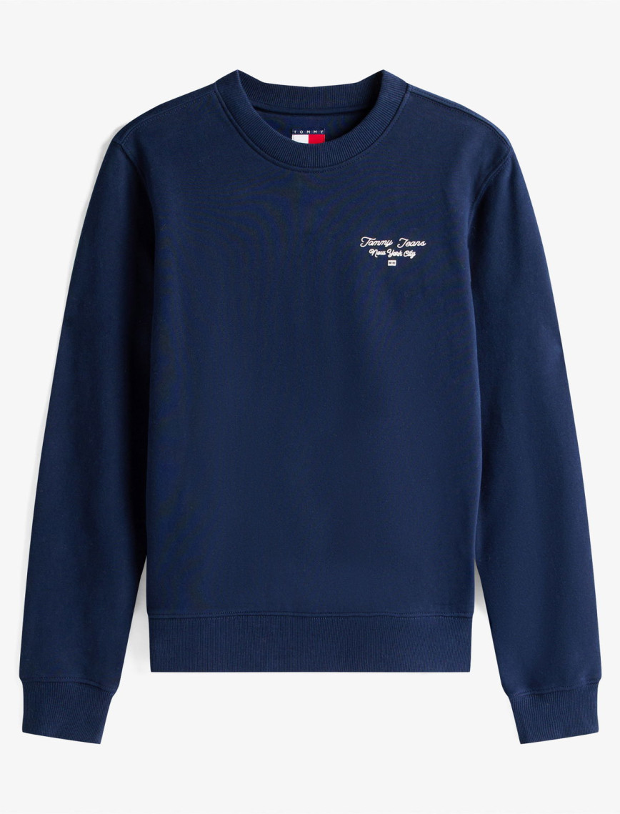 Tommy Jeans Regular Essentials Logo 1 Kadın Mavi Sweatshirt Tommy Jeans Regular Essentials Logo 1 Kadın Mavi Sweatshirt
