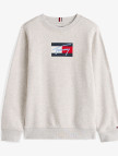 Tommy Hilfiger Script Flag Çocuk Gri Sweatshirt Tommy Hilfiger Script Flag Çocuk Gri Sweatshirt
