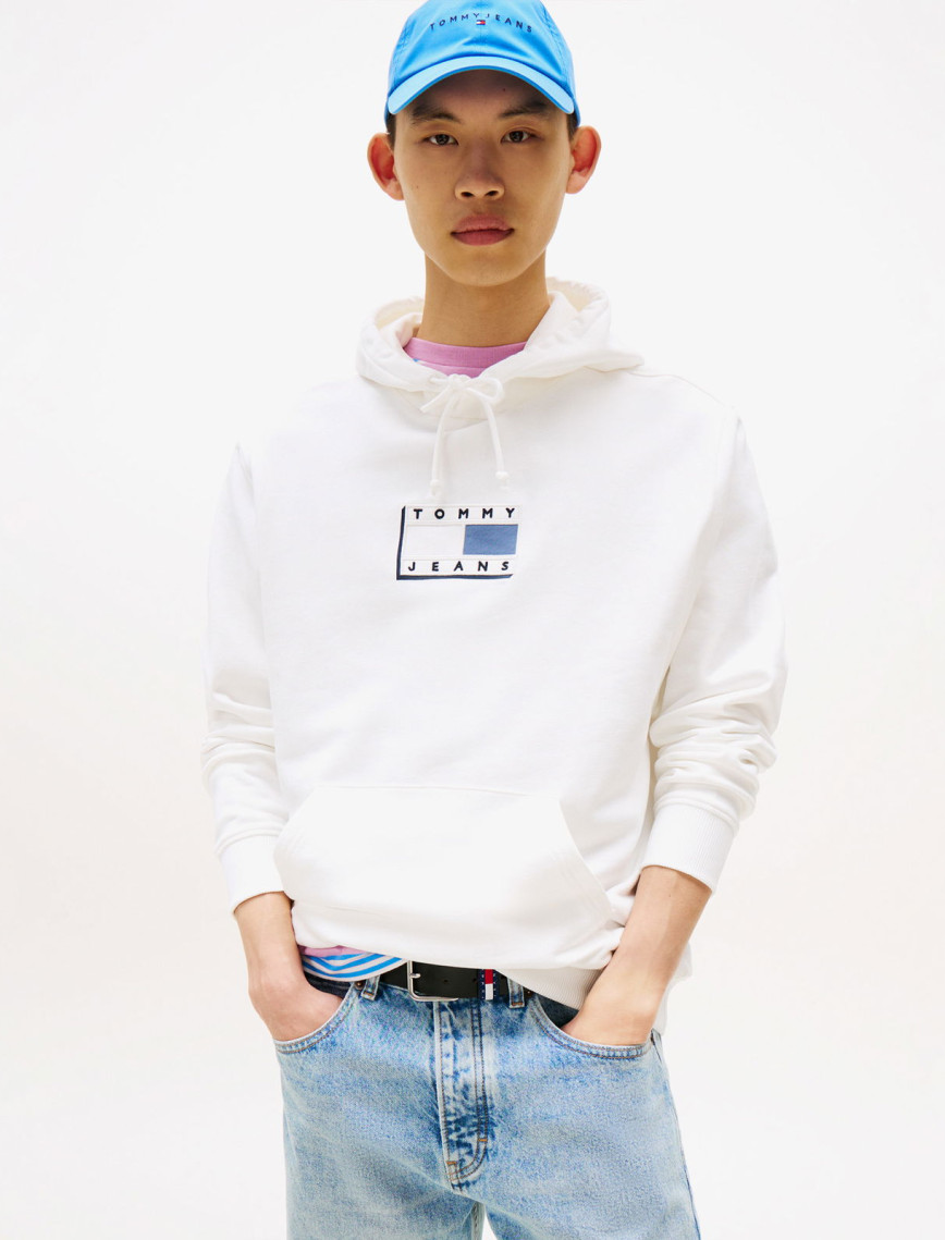 Tommy Jeans Regular Pop Erkek Mavi Hoodie Tommy Jeans Regular Pop Erkek Mavi Hoodie