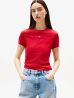 Tommy Jeans Slim Linear Kadın Siyah T-Shirt Tommy Jeans Slim Linear Kadın Siyah T-Shirt