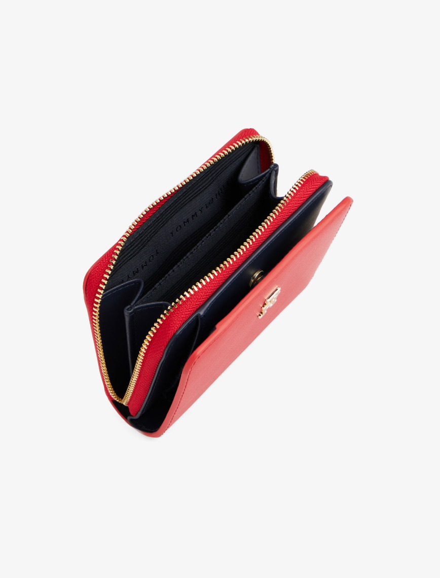 Tommy Hilfiger Icon Med Flap Kadın Kırmızı Cüzdan Tommy Hilfiger Icon Med Flap Kadın Kırmızı Cüzdan