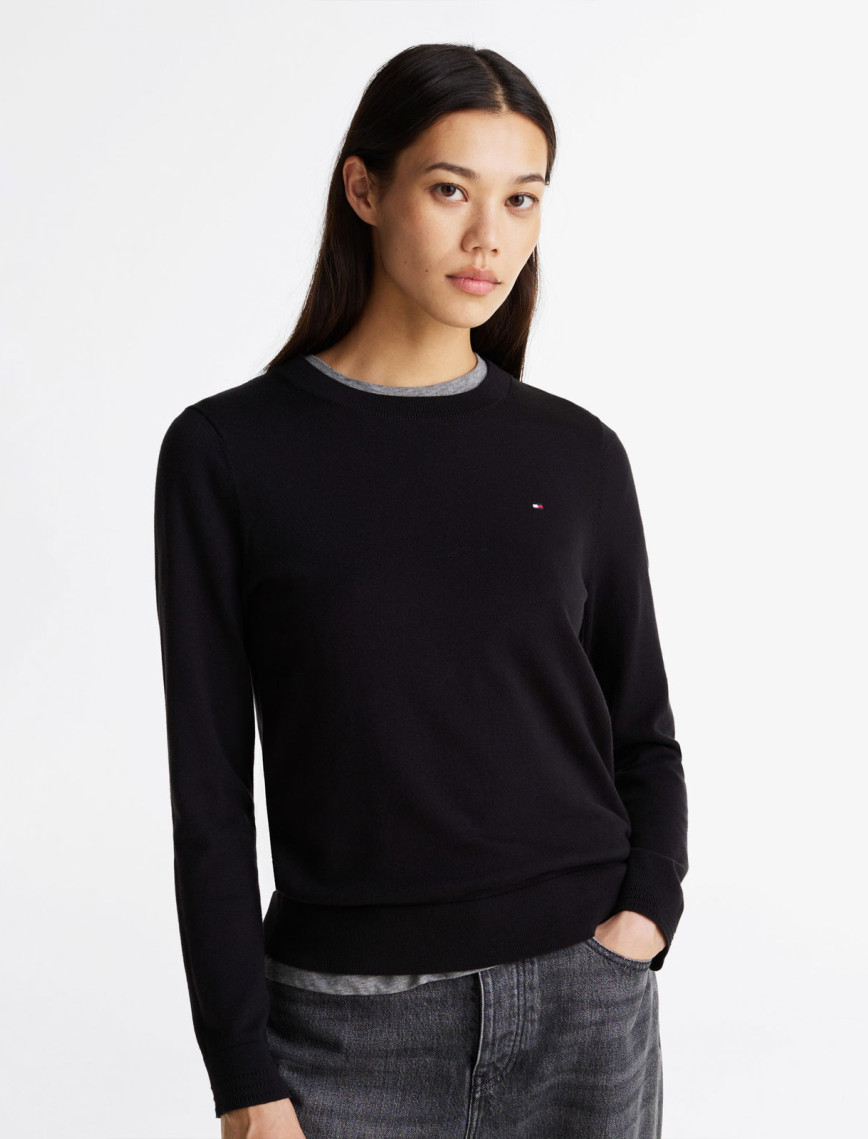 Tommy Hilfiger Stitch Kadın Siyah Kazak Tommy Hilfiger Stitch Kadın Siyah Kazak