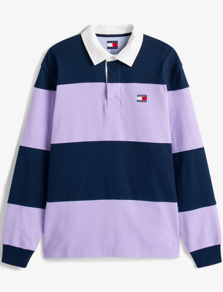 Tommy Jeans Relax Fit Erkek Mor Polo Tommy Jeans Relax Fit Erkek Mor Polo