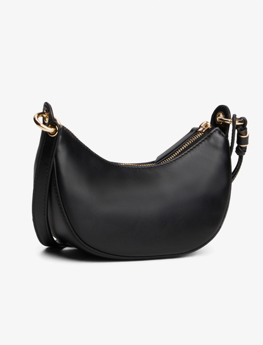 Tommy Hilfiger Moon Leather Mini Kadın Siyah Çapraz Çanta Tommy Hilfiger Moon Leather Mini Kadın Siyah Çapraz Çanta