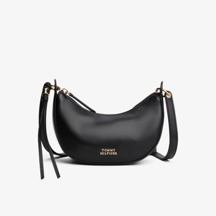Tommy Hilfiger Moon Leather Mini Kadın Siyah Çapraz Çanta Tommy Hilfiger Moon Leather Mini Kadın Siyah Çapraz Çanta