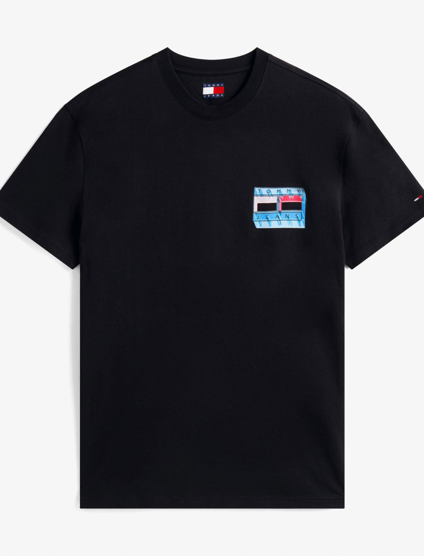 Tommy Jeans Regular Flag Play Erkek Siyah T-Shirt Tommy Jeans Regular Flag Play Erkek Siyah T-Shirt