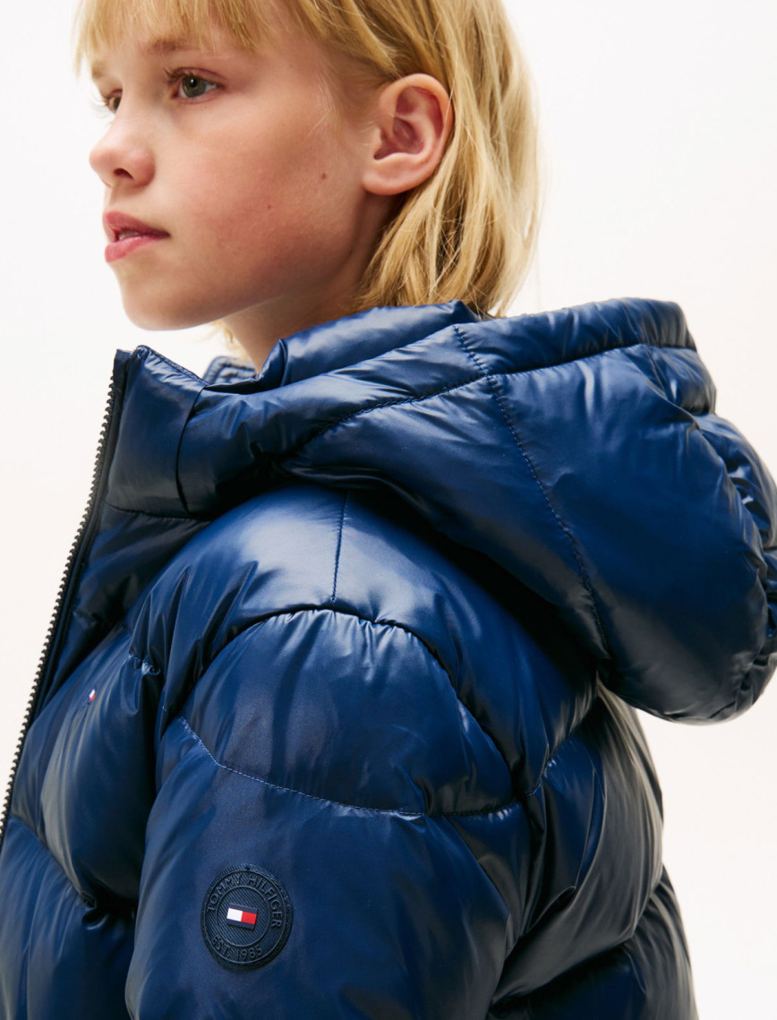 Tommy Hilfiger Essential Down Çocuk Mavi Puffer Mont