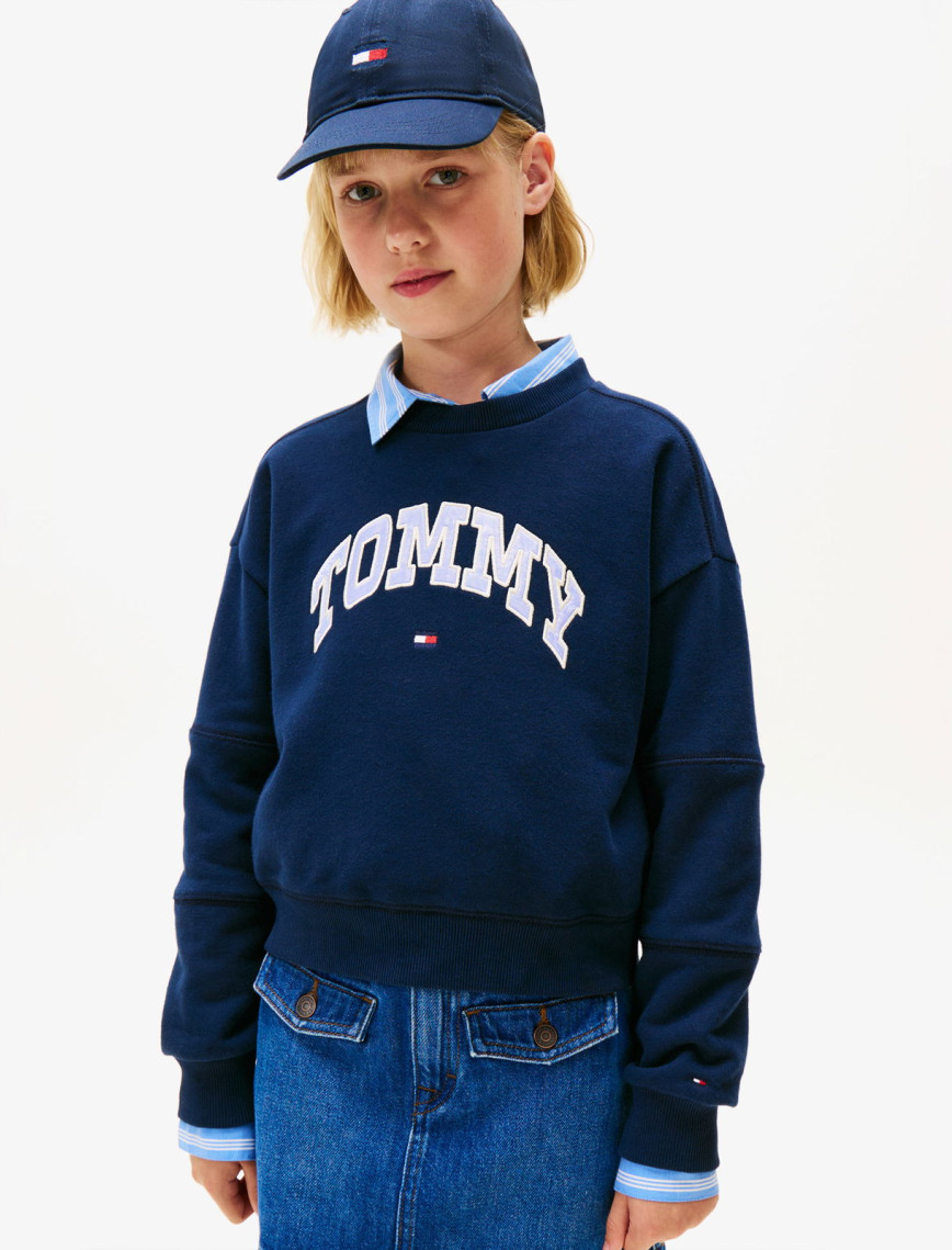 Tommy Hilfiger Varsity Çocuk Mavi Sweatshirt Tommy Hilfiger Varsity Çocuk Mavi Sweatshirt
