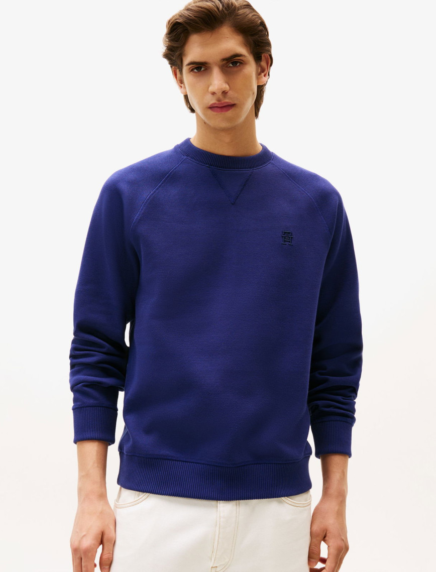 Tommy Hilfiger Monogram Erkek Siyah Sweatshirt Tommy Hilfiger Monogram Erkek Siyah Sweatshirt