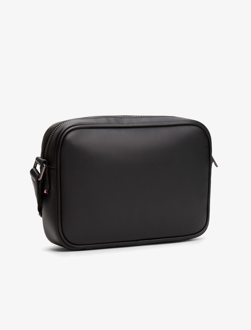Tommy Hilfiger Monogram Reporter Erkek Siyah Çapraz Çanta