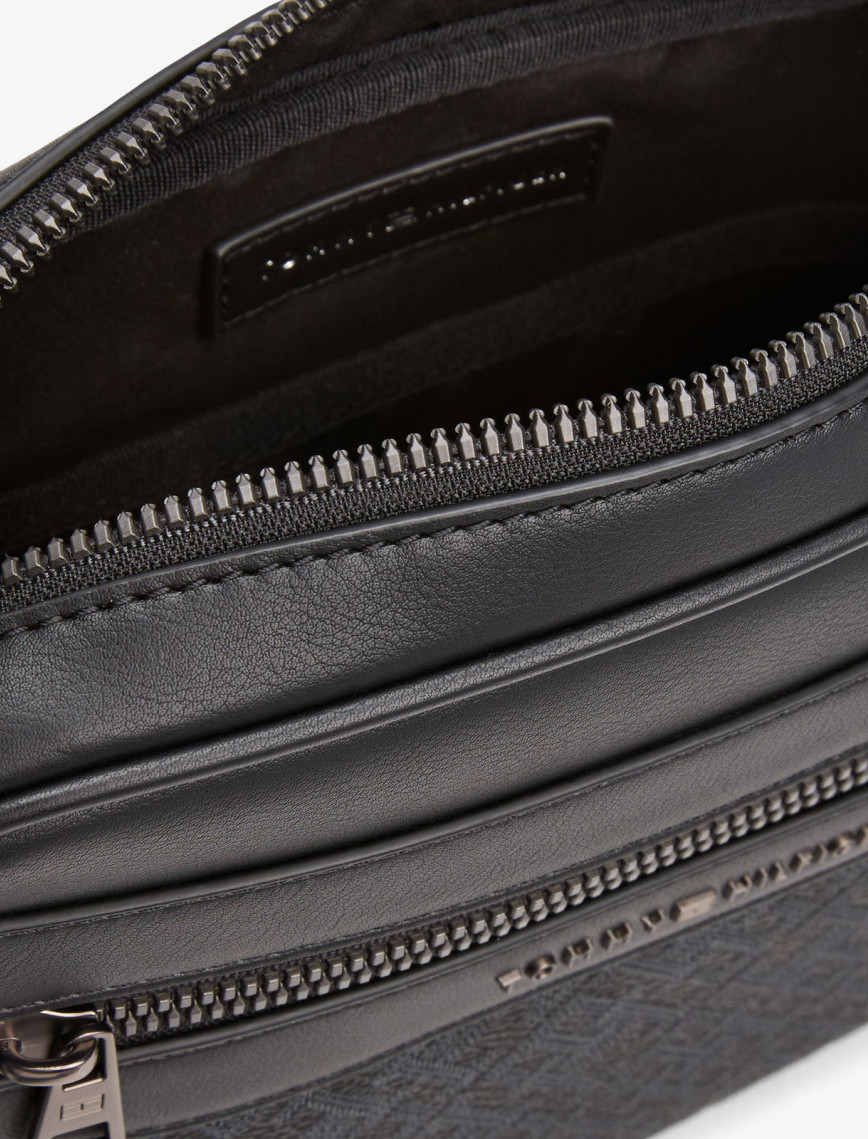 Tommy Hilfiger Monogram Reporter Erkek Siyah Çapraz Çanta