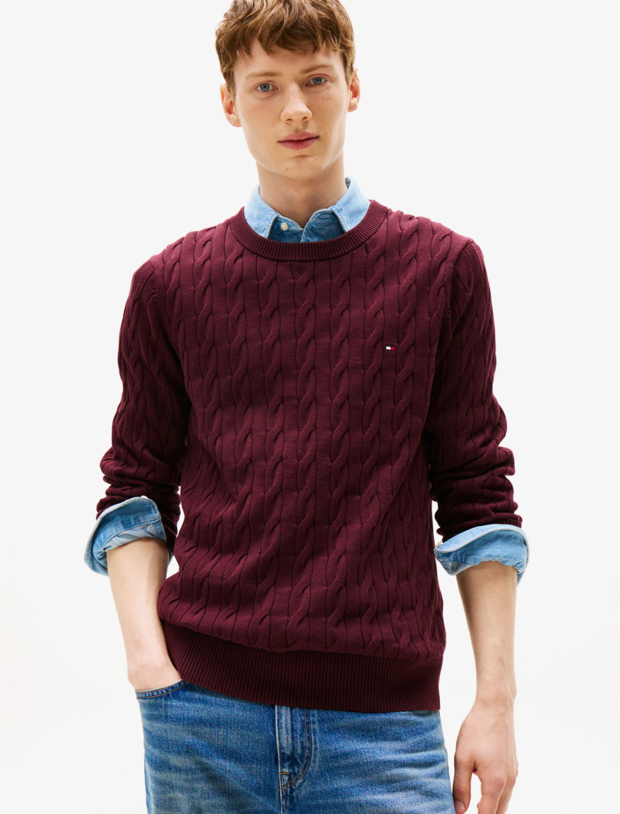 Tommy Hilfiger Erkek Gri Triko Tommy Hilfiger Erkek Gri Triko