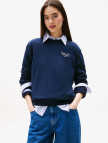 Tommy Jeans Regular Essentials Logo 1 Kadın Mavi Sweatshirt Tommy Jeans Regular Essentials Logo 1 Kadın Mavi Sweatshirt