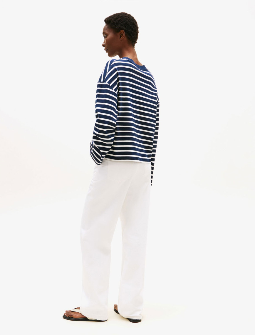 Tommy Hilfiger Modern Cody Kadın Mavi Uzun Kollu T-shirt Tommy Hilfiger Modern Cody Kadın Mavi Uzun Kollu T-shirt