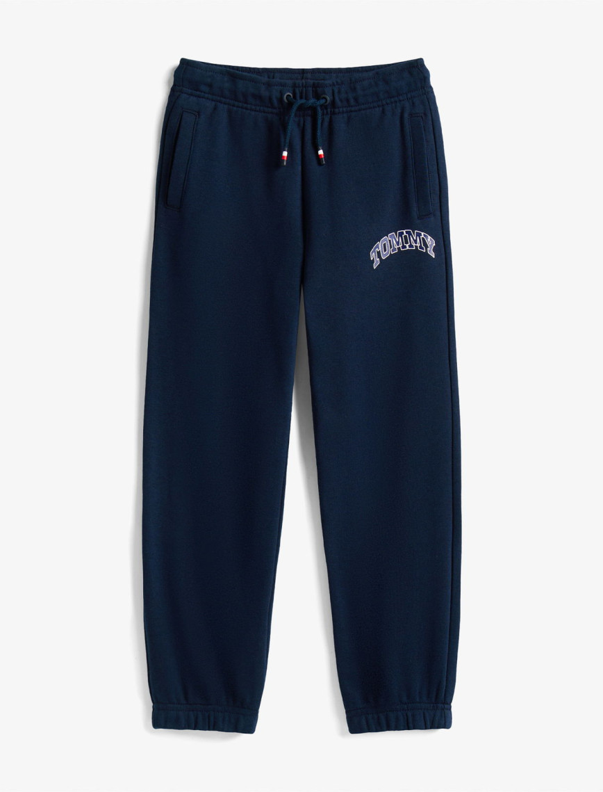 Tommy Hilfiger Varsity Raised Print Çocuk Mavi Eşofman Altı