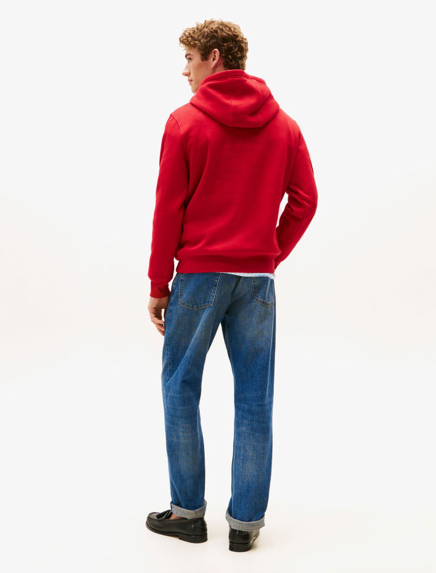 Tommy Hilfiger Chest Insert Erkek Kırmızı Hoodie Tommy Hilfiger Chest Insert Erkek Kırmızı Hoodie